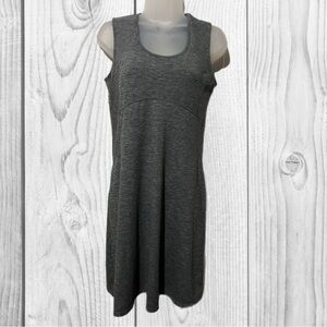 Prana Gray Sleeveless Dress Back Cut Out Size Small outdoor summer hiking casual